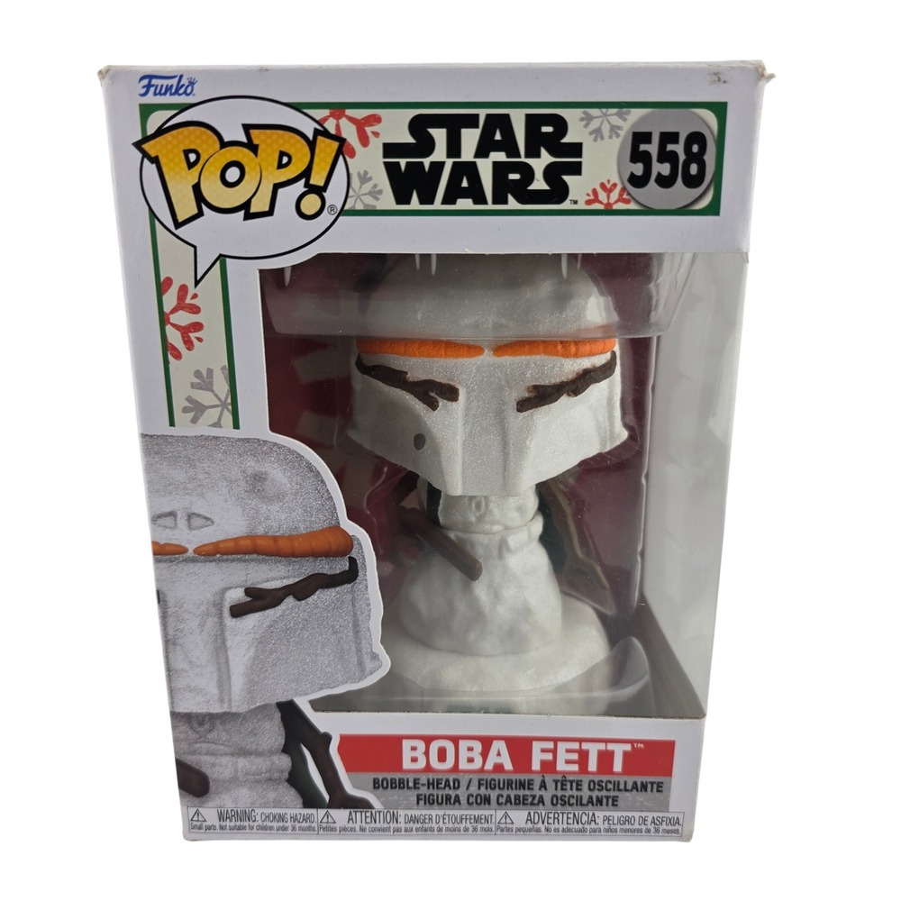 Funko Pop Star Wars Boba Fett Snowman 558 Holiday Bobblehead Figure Collectible